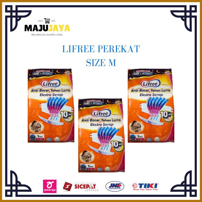 Gambar Lifree Popok Perekat Dewasa Satuan - Sachet Renceng 1pcs M L XL - M dari Maju Jaya Corner undefined Tokopedia
