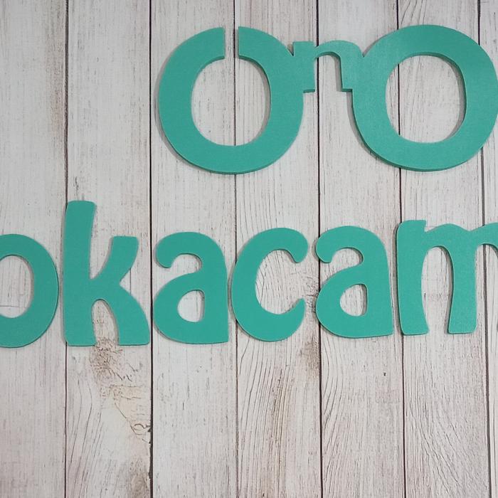 Gambar huruf kayu custom - huruf kayu custom backdrop - huruf kayu - Hijau, 15cm dari dbun_house undefined Tokopedia