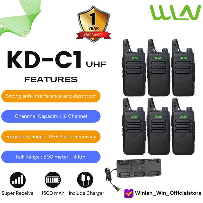 Gambar HT WLN PAKET BUNDLING 6 PCS ( HITAM, MERAH, PUTIH) + CHARGER 6 PORT - Hitam dari WINLAN WLN INDONESIA Kota Administrasi Jakarta Pusat Tokopedia