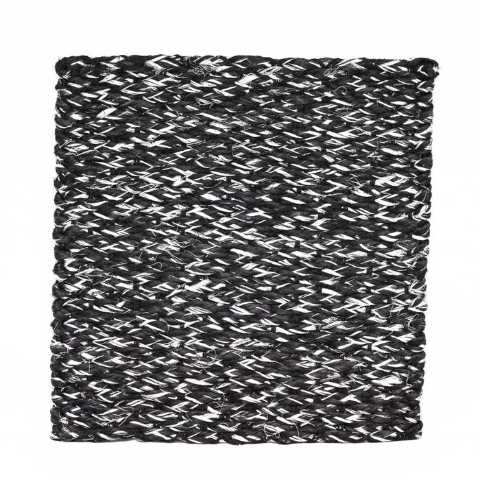 Gambar Karpet Natural Banana Fiber / Rugs Karpet Living Room Natural Rajut - Seroja Blk/Slrv, 120 x 180 dari Unique Carpet Deco Bali undefined Tokopedia