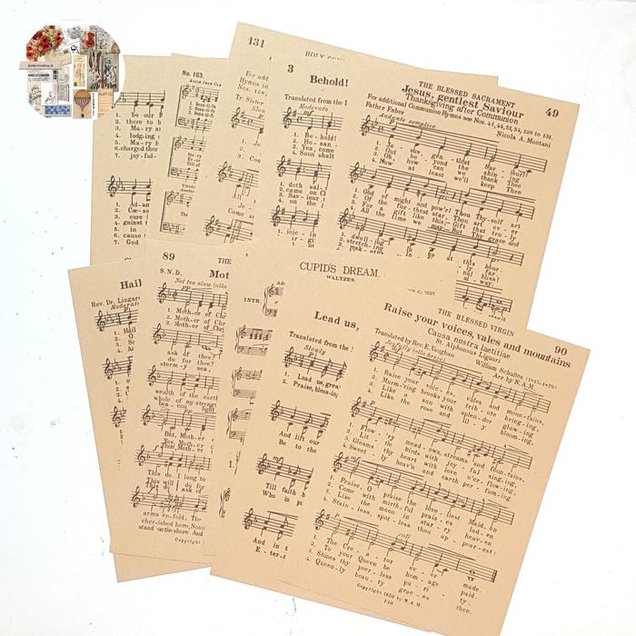 Gambar Kraft paper/ kertas motif Music Sheets Kristen utk scrapbook, Journal - Kraft dari olivetreeshop.id undefined Tokopedia