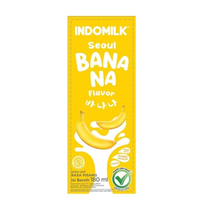 Gambar INDOMILK Seoul Susu UHT Banana 180 ml dari BIGsmart Official undefined Tokopedia