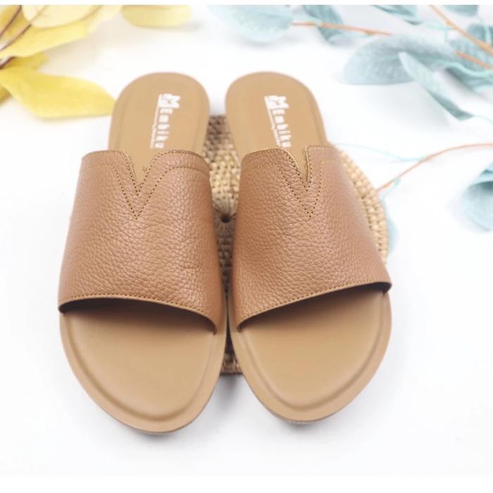 Gambar SANDAL KULIT WANITA ORI GARUT - Coklat Tan, 37 dari bilgarileather undefined Tokopedia