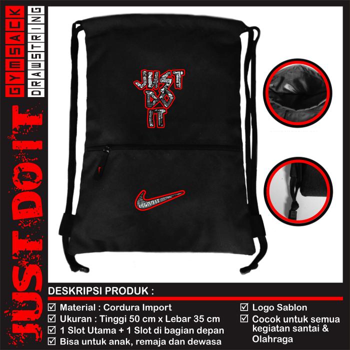 Jual [NEW] TAS RANSEL GYMSACK SERUT DRAWSTRING NIKE JUST DO IT