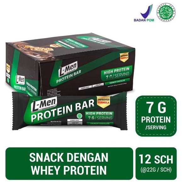 Gambar L-Men Protein Bar Chocolate 12 sch - 7g Protein dari RIRI_STOREEE undefined Tokopedia