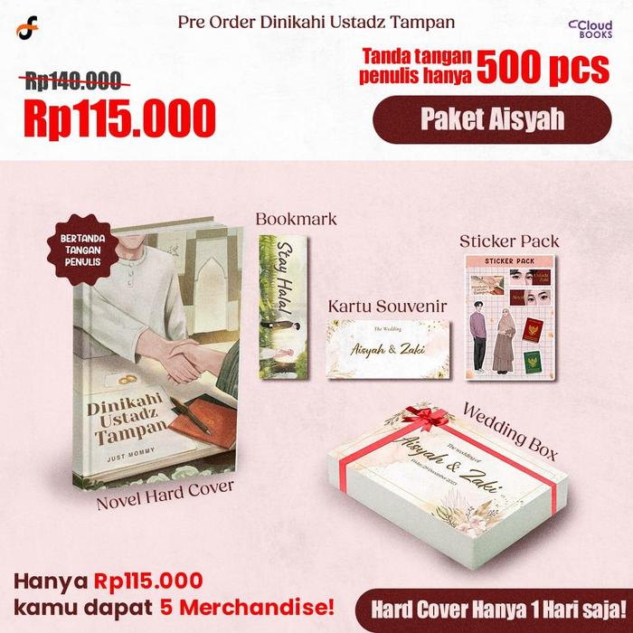 Gambar PO Buku Novel Dinikahi Ustadz Tampan - Just Mommy - Cloudbooks - aisyah dari BumifiksiJogjakarta undefined Tokopedia