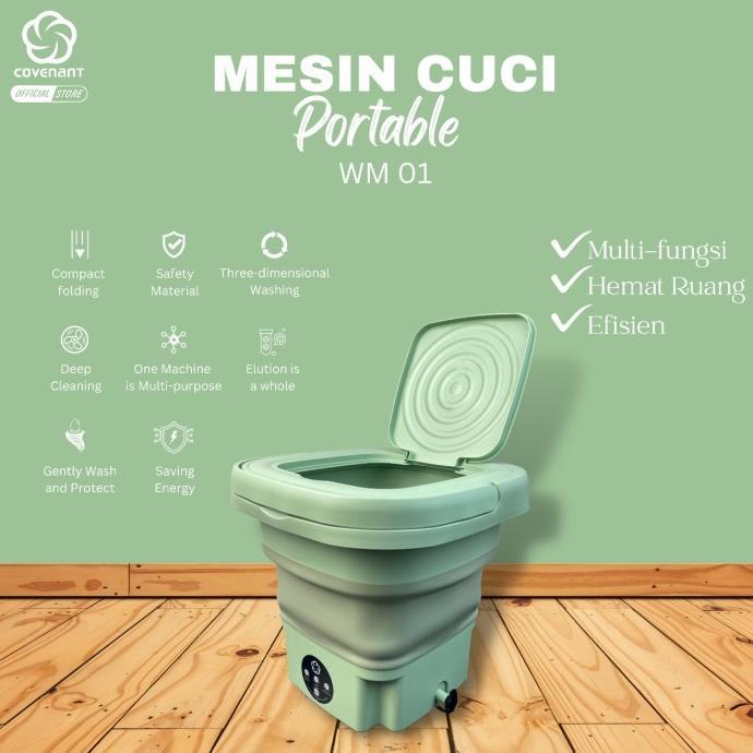 Gambar ! COVENANT WM 01 MESIN CUCI MINI PORTABLE 8 L MESIN CUCI LIPAT - Hijau dari SB_ELECTRONIK undefined Tokopedia