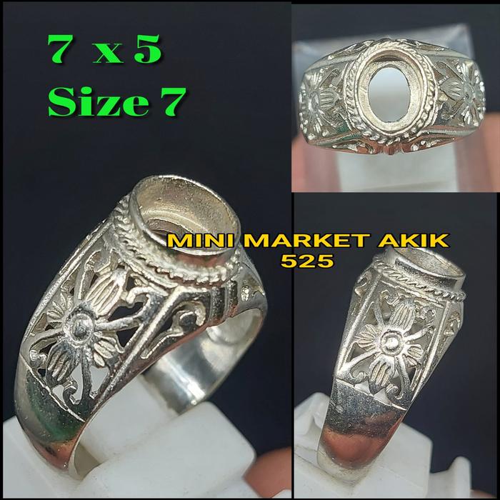 Gambar Ring mban alpaka grosir kodian model karawangan cocok untuk batu bacan - A dari Minimarket.akik undefined Tokopedia