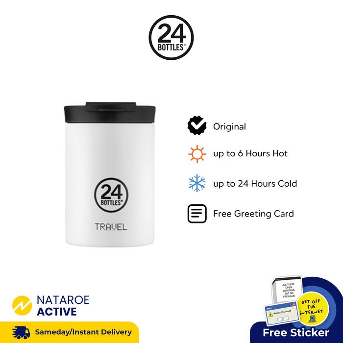 Gambar Travel Tumbler 24Bottles 350ml - Stone Ice White dari Nataroe Active Indonesia undefined Tokopedia