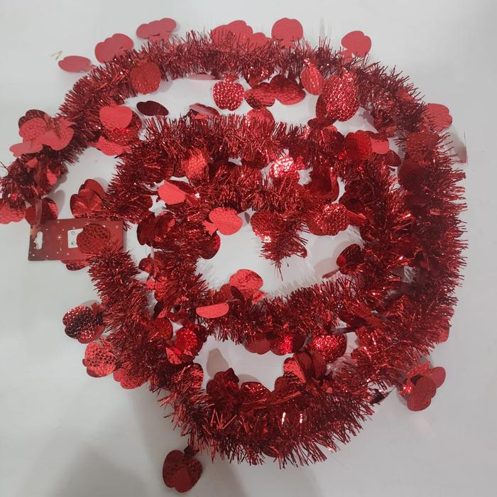 Gambar Slinger Imlek Merah Murah Hiasan Dekor Hampers Sincia Tinsel Party - SS952 APEL RED dari MadisonShop undefined Tokopedia