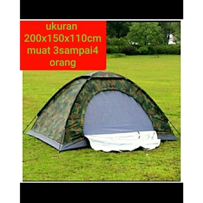 Gambar tenda camping loreng army 3 sampai 4 orang tenda mendaki gunung YH8 dari Lionghin undefined Tokopedia