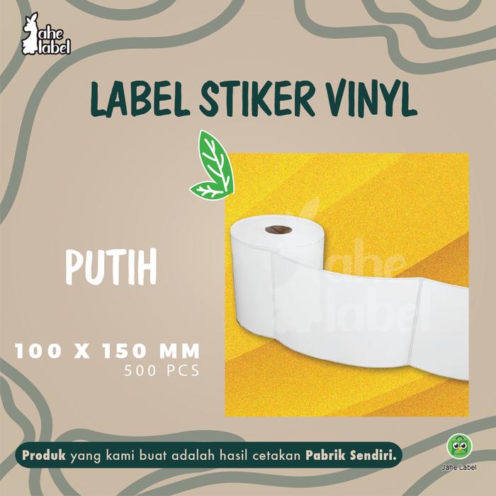 Sticker Jahe Jual STIKER LABEL BARCODE 100x150 mm KERTAS STICKER LABEL VINYL 100x150 ...