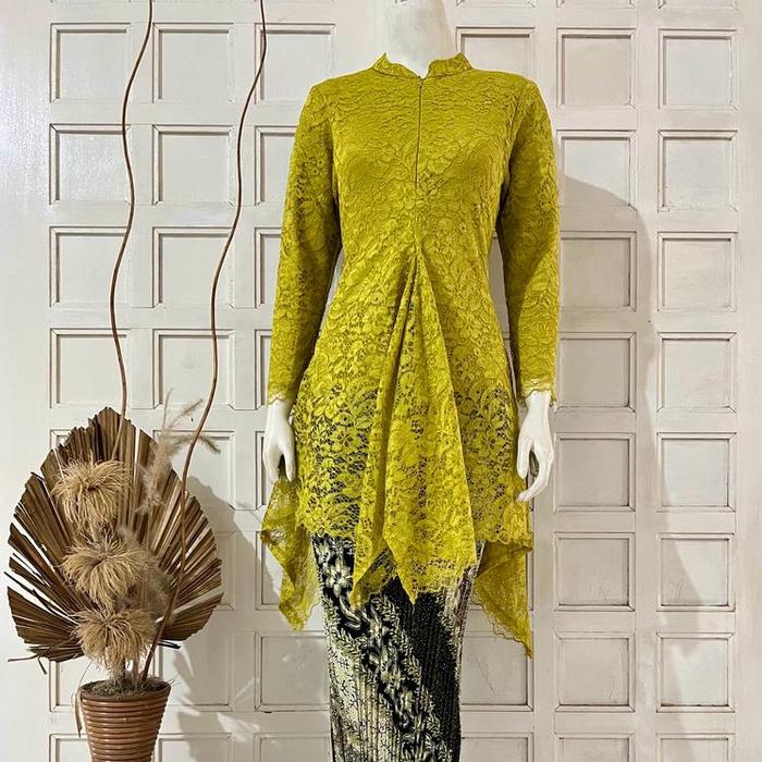 Gambar SETELAN KEBAYA ZAFIRAH BUSUI/KEBAYA MODERN/KEBAYA WISUDA - Lime, 3L dari Zafirah kebaya undefined Tokopedia