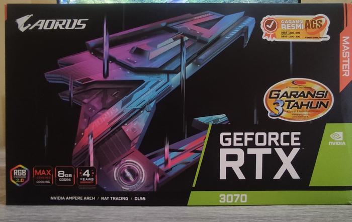 Jual Dus/Box VGA card GIGABYTE AORUS Geforce RTX3070 RTX 3070 8GB