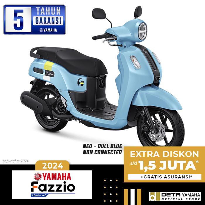 Gambar DETA-Sepeda Motor Yamaha Fazzio Neo Hybrid 2024 - Neo Dull Blue, Jakarta dari DETA Yamaha Pd Bambu undefined Tokopedia
