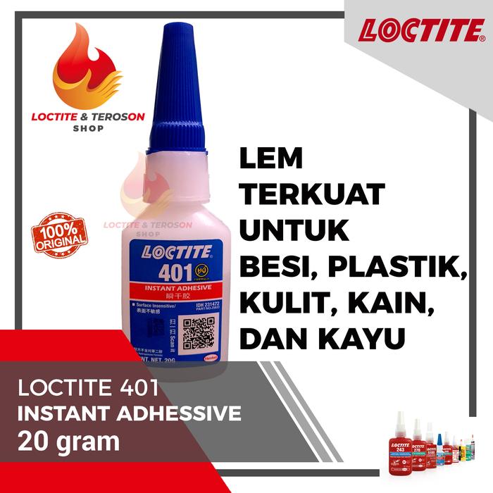 Gambar LEM BESI PLASTIK KAIN KAYU SERBAGUNA LOCTITE 401 20GR KUAT DAN BENING - 20 Gram dari Loctite and Teroson Shop undefined Tokopedia