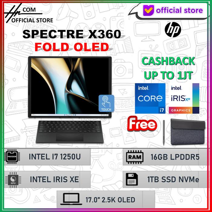 Gambar HP Spectre X360 Fold i7 1250u 16gb 1tb win 11 pro 17.0" 2.5k oled - BONUS STANDARD, WINDOWS 11 HOME dari GADGET SULTAN ID undefined Tokopedia
