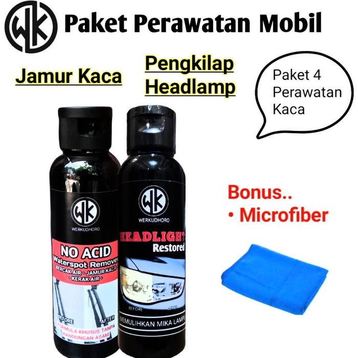 Gambar Paket Perawatan Mobil WK Lengkap / Pengkilap Body Mobil Putih Merah - PAKET 4 KACA dari cv goten undefined Tokopedia