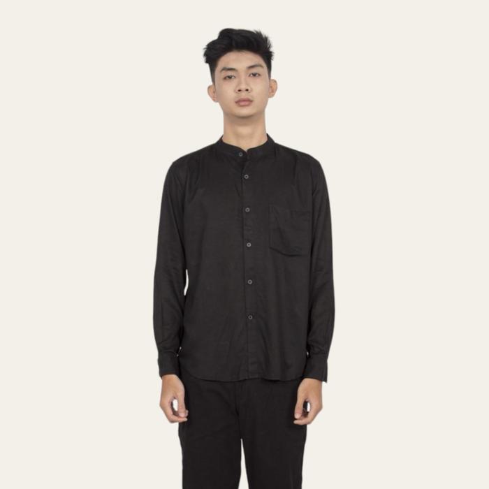 Gambar Kemeja polos pria rayon twill panjang premium halus - Hitam, XXL dari RAJA OBRAL SURABAYA undefined Tokopedia