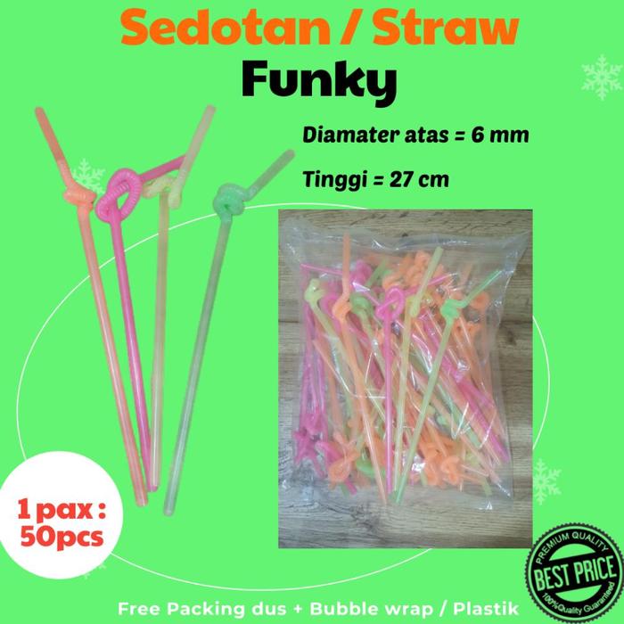 Gambar DIM-01 Sedotan Straw Funky Ulir 6 mm isi 50 pcs dari DIM_KMART undefined Tokopedia
