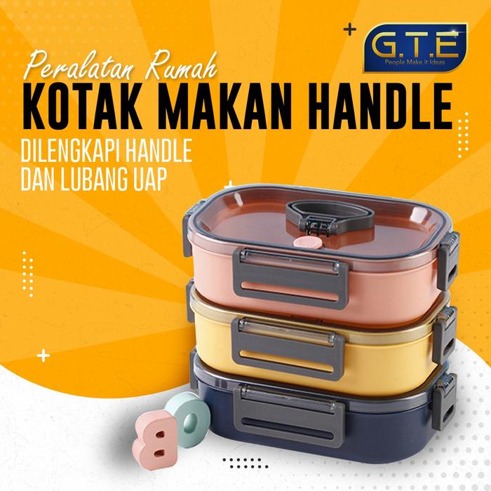Gambar Lunch Box Set Jinjing / Kotak Bekal / Kotak Makan Anak - Merah Muda dari GTE Official undefined Tokopedia
