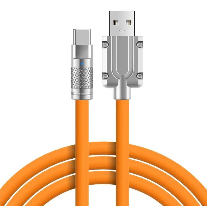 Gambar Kabel Type-C | Iphone Lightning|Micro 120W 6A Cable Data Fast Charging - Orange, TYPE-C dari 777 Store.id undefined Tokopedia