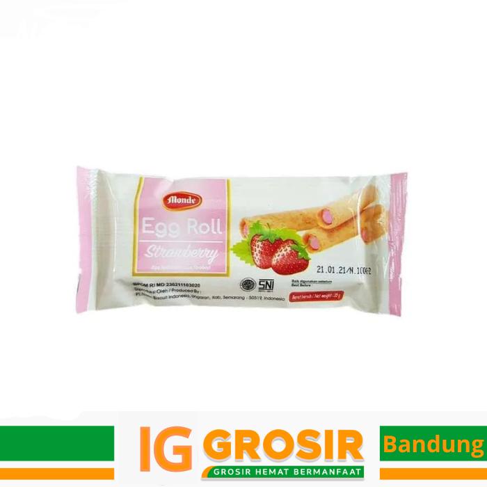 Gambar Monde Egg Roll 35gr - Strawberi dari IG Grosir Bandung undefined Tokopedia