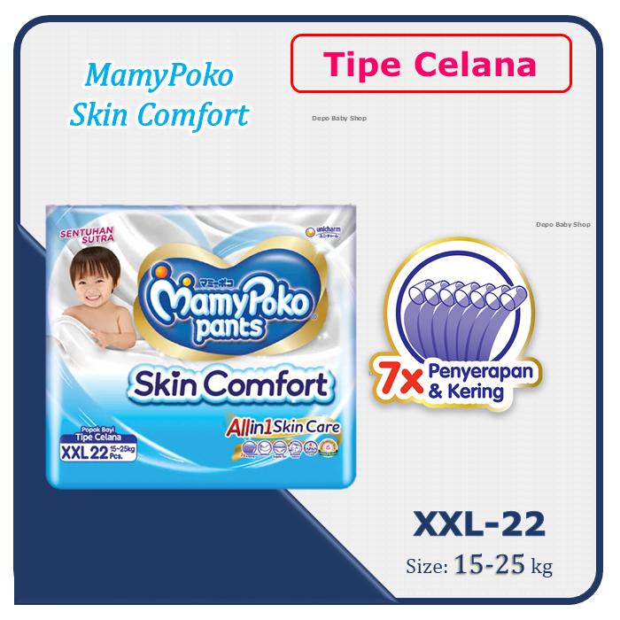 Promo Mamypoko Skin Comfort Pants L 28 XL 24 XXL 22 Popok Bayi