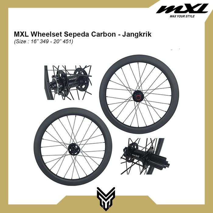 Gambar MXL Wheelset Sepeda 16" 349 & 20" 451 Carbon Velg Roda Set Bike - 20 451 dari MXL Sports Indonesia undefined Tokopedia