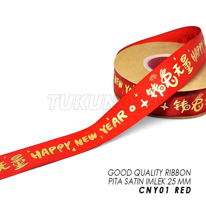 Gambar PITA SATIN IMLEK 25 MM / METER - PITA SINCIA CHINESE NEW YEAR RIBBON - CNY01 dari TUKUNOSA undefined Tokopedia