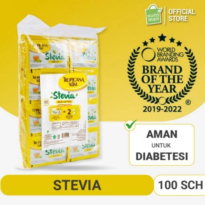 Gambar Tropicana Slim Stevia 100 sachet dari The ningrat undefined Tokopedia
