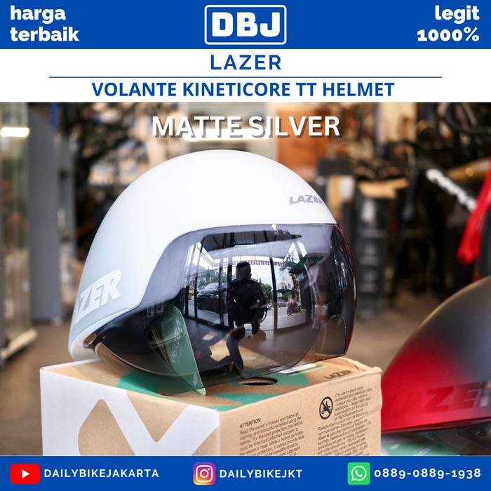 Gambar HELM SEPEDA LAZER VOLANTE KINETICORE HELMET SEPEDA TT - MT WHT SILVR-M dari Daily Bike Shop_NEW undefined Tokopedia