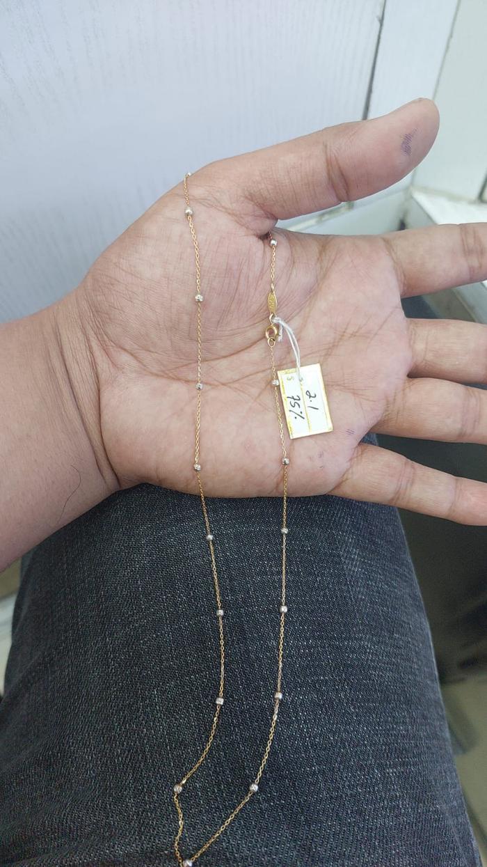 Gambar kalung emas 750 perhiasan emas asli model terbaru dari SINGGALANG JAYA jewellery undefined Tokopedia