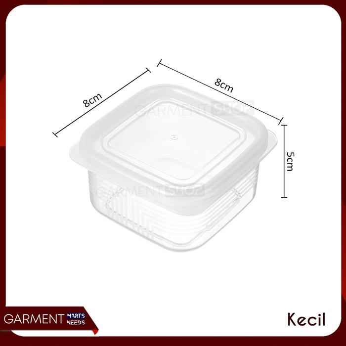 Gambar Kotak Transparan Kecil Mini Organizer Bening Toples Plastik Bumbu - KECIL, NO BUBBLE dari GarmentMarts undefined Tokopedia