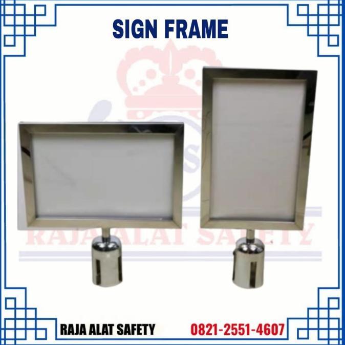 Gambar New Sign Frame A4 Potrait Signage Poster / Papan Tiang Antrian - Potrait dari Nemesis Shops undefined Tokopedia