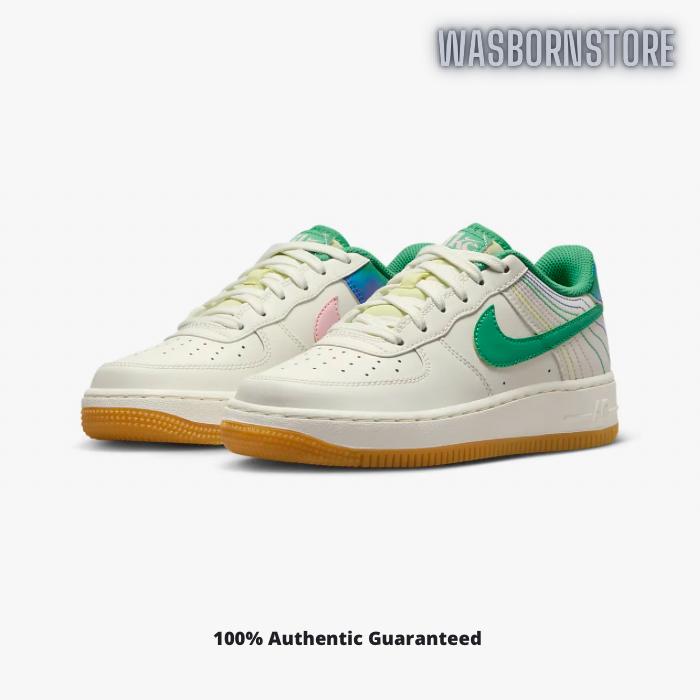 Sneakers Nike Air Force Low Lv8 Heel Stitch Sail Stadium Green GS 38  di Wasbornstore Tokopedia