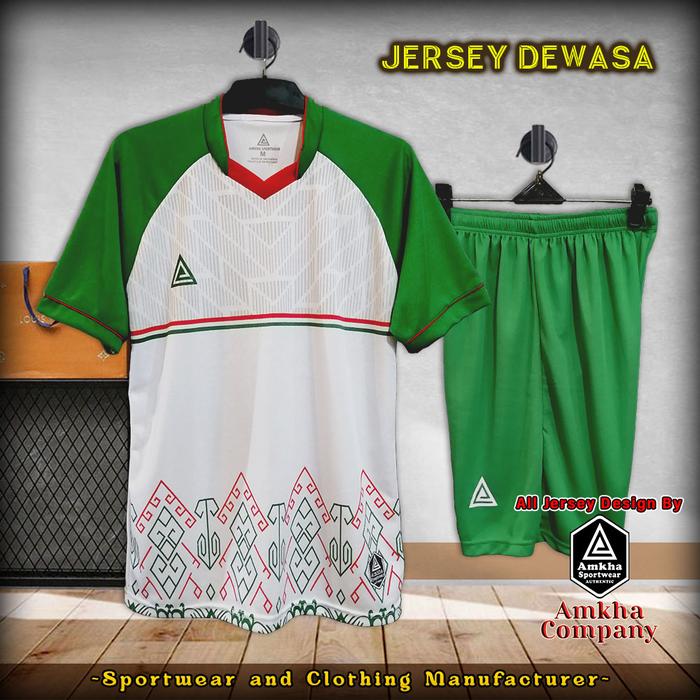 Gambar Jersey Bola Futsal Pria Dewasa Setelan Baju Celana Art. Puma-2 - Papua Hijau, Nama+No+Spsr+Lg dari Amkha Sportwear & Clothing undefined Tokopedia