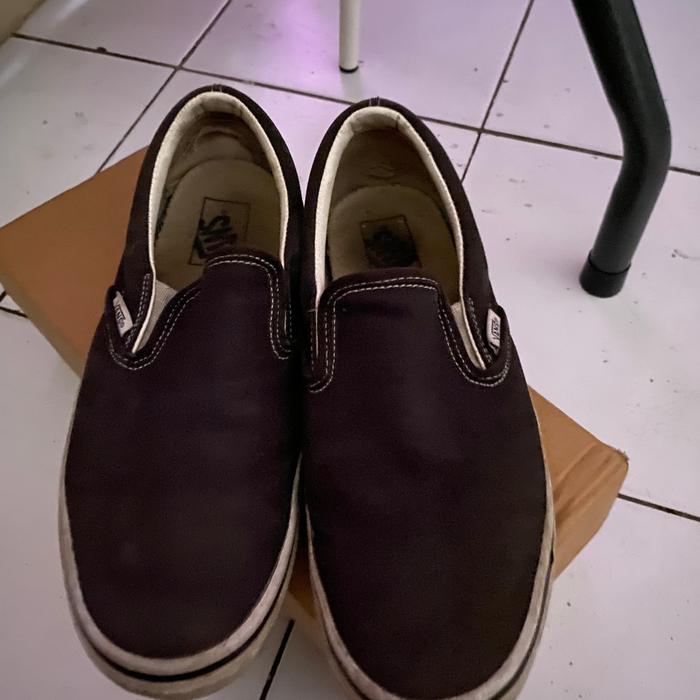 Jual vans slip on black white japan market Kota Tangerang