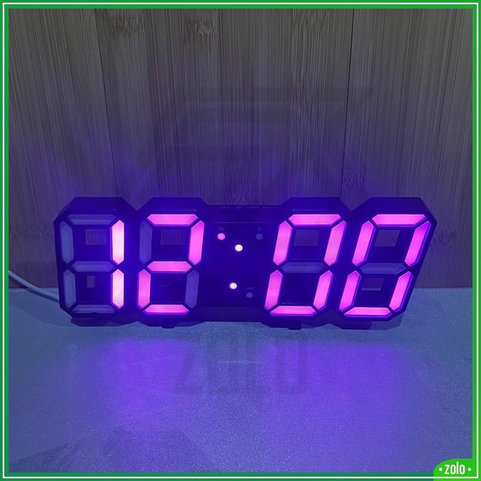 Gambar [zolo] Jam Bentuk Angka LED 3D / Jam Meja Jam Dinding LED Tiktok - JAM Hitam Pink dari zolo Store_NEW undefined Tokopedia