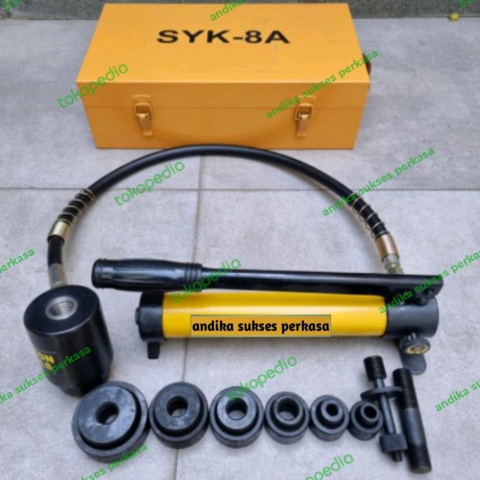 Gambar SYK-8A 3.2mm 16-51mm Hydraulic Hole Punch  Punching Hidrolik dari andika sukses perkasa undefined Tokopedia