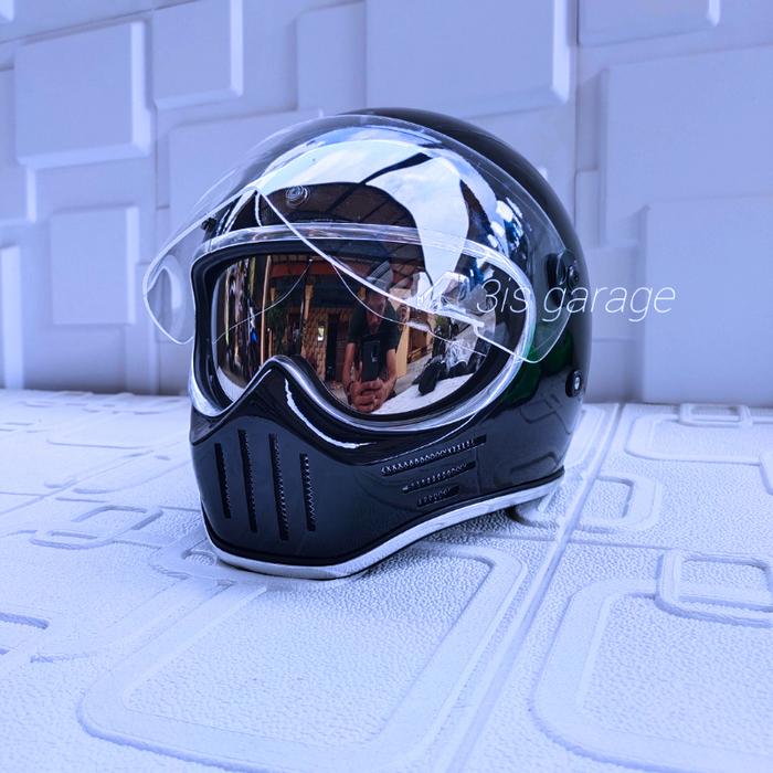 Jual HELM CUSTOM CAKIL M30 RETRO JAPSTYLE KLASIK VINTAGE FULL FACE