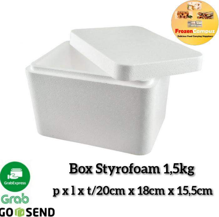 Gambar Box Styrofoam Kotak Sterofoam Variasi Ukuran/Styrofoam Box Makanan - Styrofoam 1,5kg dari FrozenCampuz undefined Tokopedia