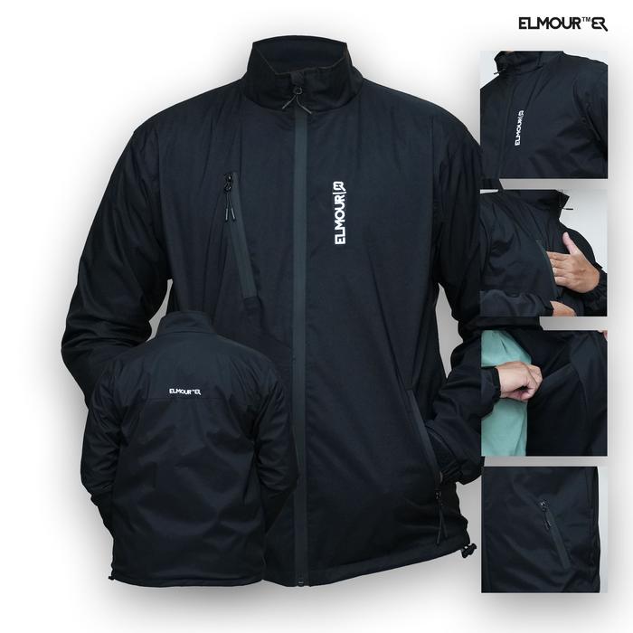 Gambar Jaket Motor Pria Waterproof Elmour Tahan Angin Dan Air - BLACK, L dari Elmour Original Shop undefined Tokopedia