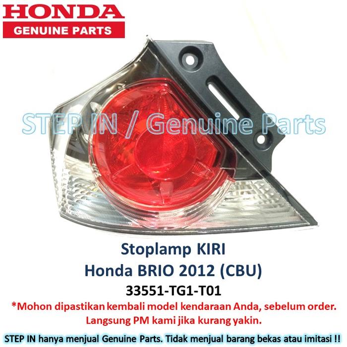 Gambar Stoplamp kanan kiri Honda Brio CBU hitam 2012 Genuine original baru - KIRI PENUMPANG dari Step In Genuine Parts Supplier undefined Tokopedia