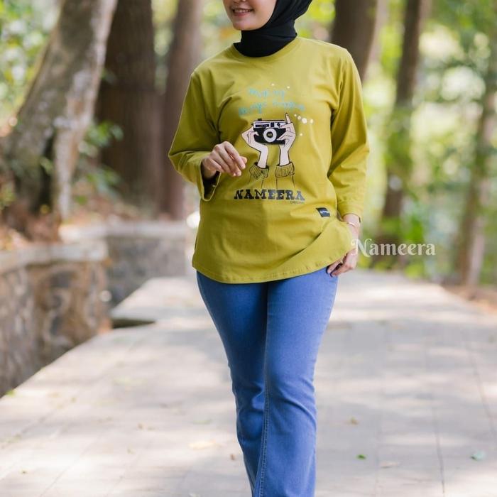 Gambar Kaos Wanita Stik Balik Nameera - Lime, L dari volanastore undefined Tokopedia