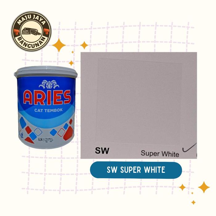 Gambar Aries Cat Tembok Cat Aries by Avian Paint Cat Interior Ukuran 5kg - SW Super White dari Majujaya_Bangunan undefined Tokopedia
