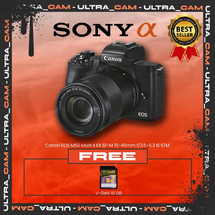 Jual Canon EOS M50 Mark II Kit EF-M 15-45mm IS STM