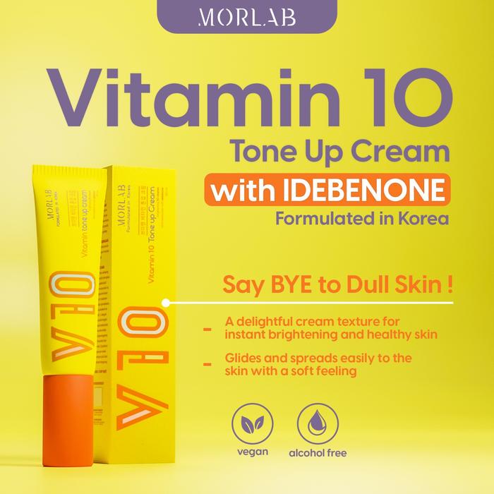 Gambar MORLAB V10 VITAMIN TONE UP CREAM WITH IDEBENONE dari Morlab Official undefined Tokopedia