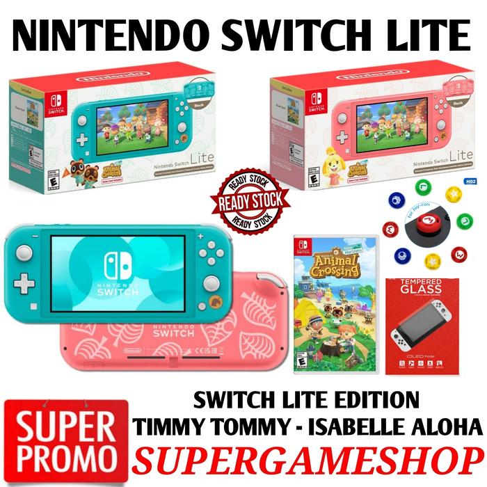 Promo Nintendo Switch Lite Animal Crossing Edition Timmy Tommy