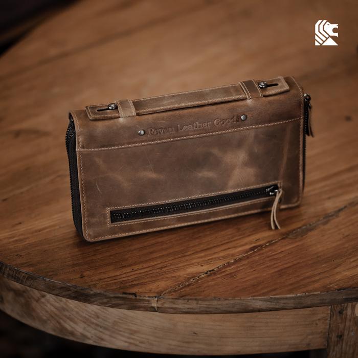 Gambar Clutch Hand bag Pria Kulit Asli Tas Tangan Kekinian Dewasa - Tan dari ART LEATHER_NEW undefined Tokopedia
